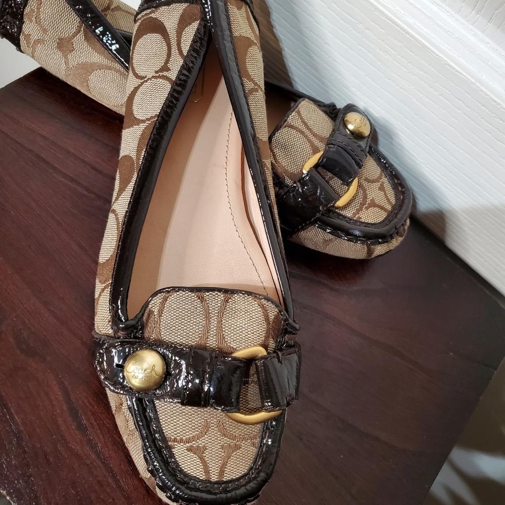 Coach Hellen Signature  Brown Moccasin